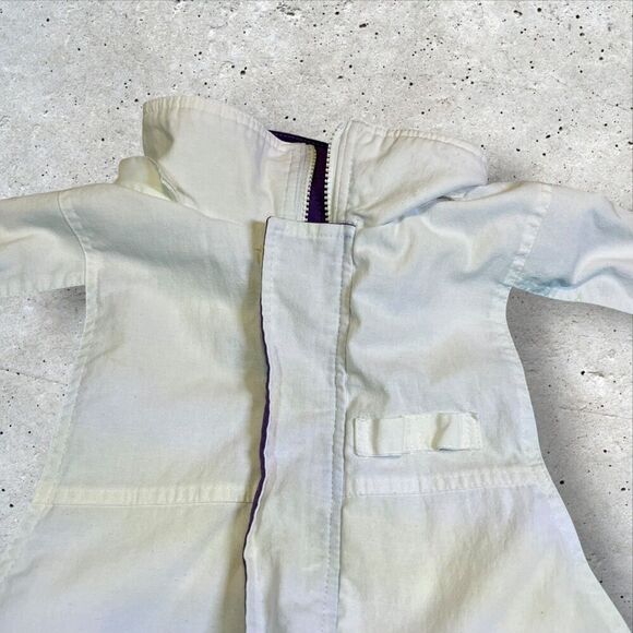 Eagles Ridge Full Zip Windbreaker Size Large Retro Geometric White Jacket - Picture 2 of 13